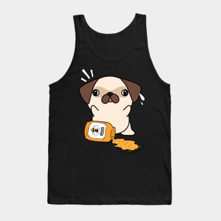 Naughty Pug spilled a jar of honey Tank Top